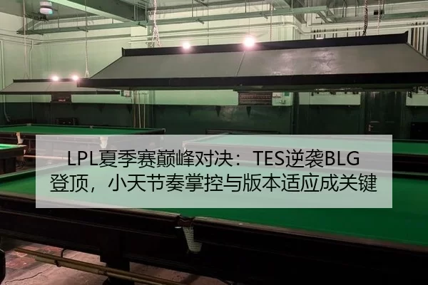 LPL夏季赛巅峰对决：TES逆袭BLG登顶，小天节奏掌控与版本适应成关键